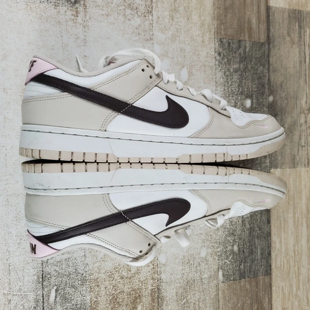 Nike Dunk Low Neapolitan Womens Shoes Sz 12 Light Beige White Leather Sneakers
